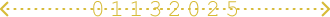 Yellow arrow with numbers